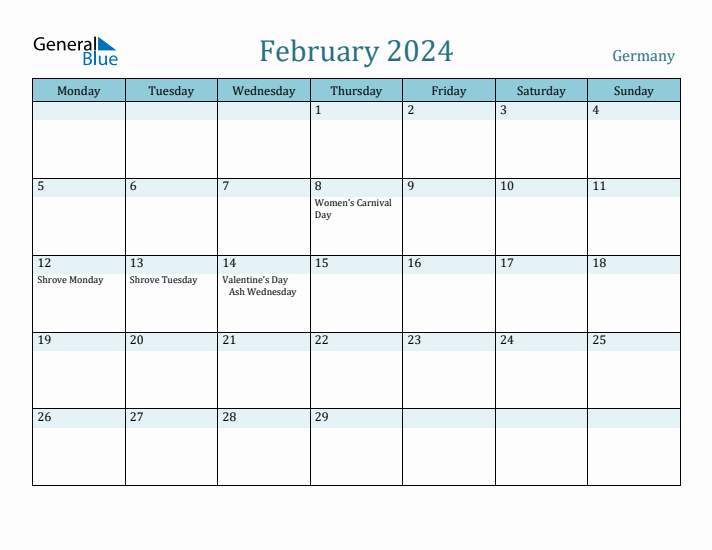 February 2024 Calendar with Holidays