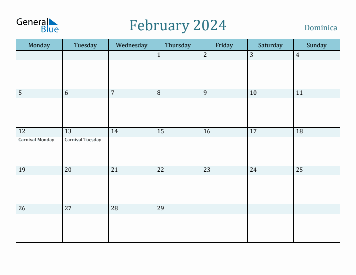 February 2024 Calendar with Holidays