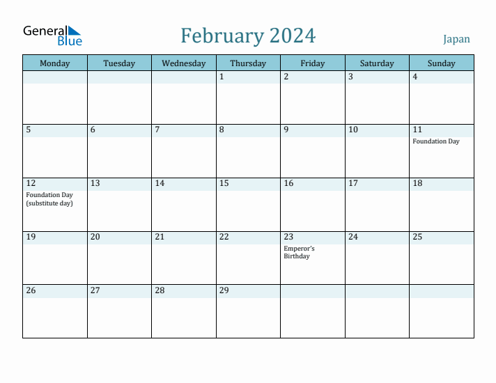 February 2024 Calendar with Holidays