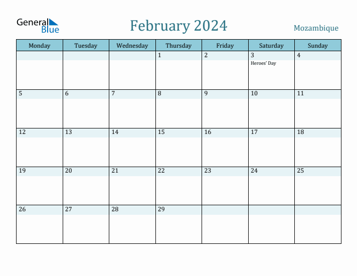 February 2024 Calendar with Holidays