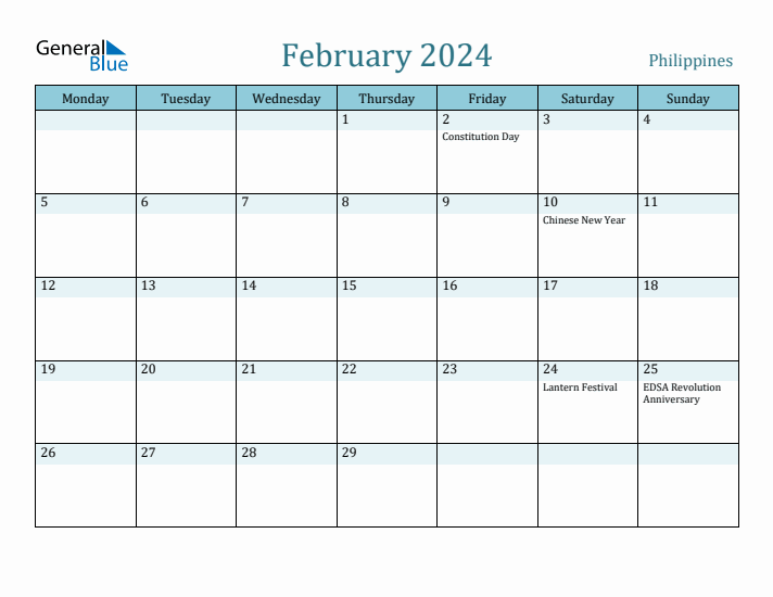 February 2024 Calendar with Holidays