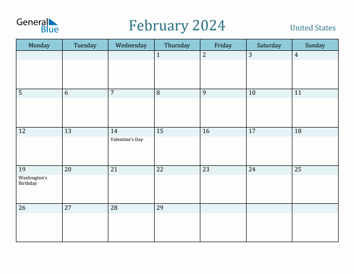 February 2024 Calendar with Holidays