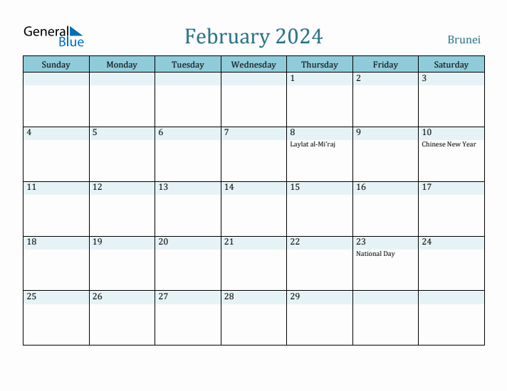 February 2024 Calendar with Holidays