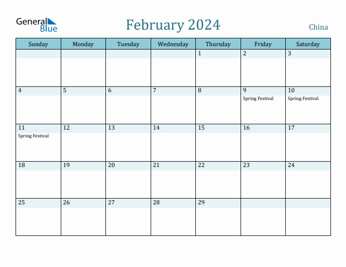 February 2024 Calendar with Holidays