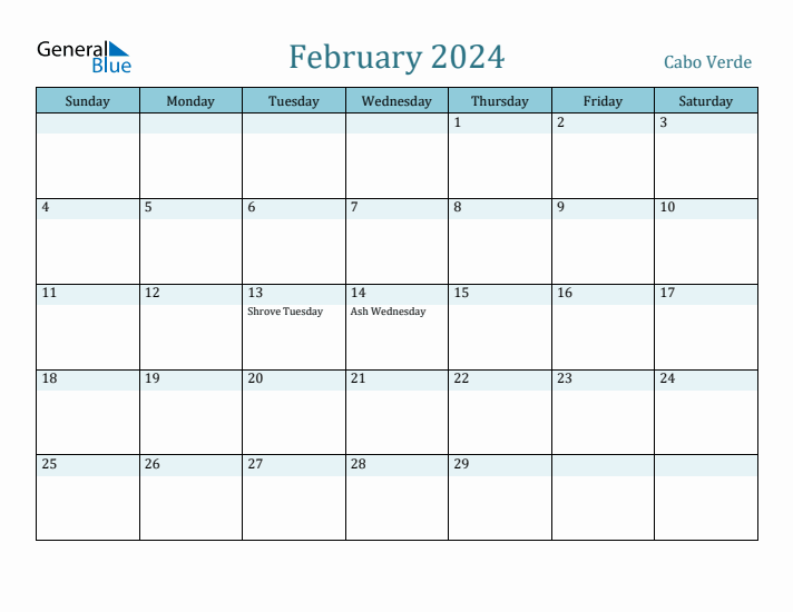 February 2024 Calendar with Holidays