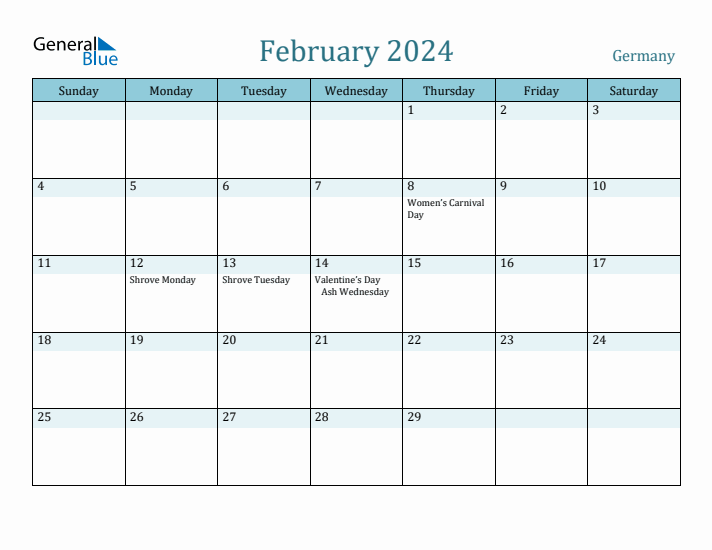 February 2024 Calendar with Holidays