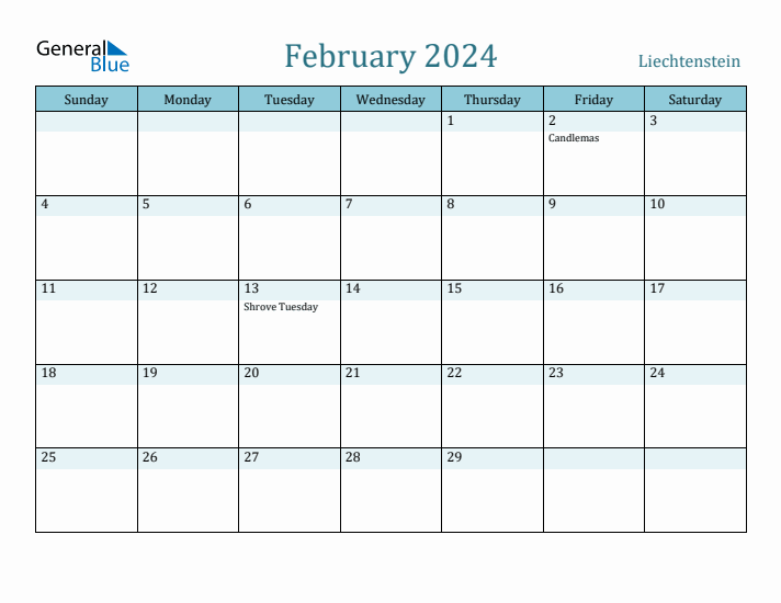 February 2024 Calendar with Holidays