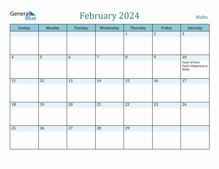 February 2024 Calendar with Holidays