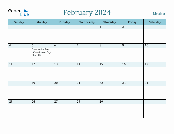 February 2024 Calendar with Holidays