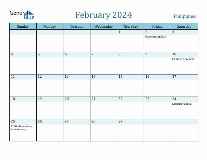 February 2024 Calendar with Holidays