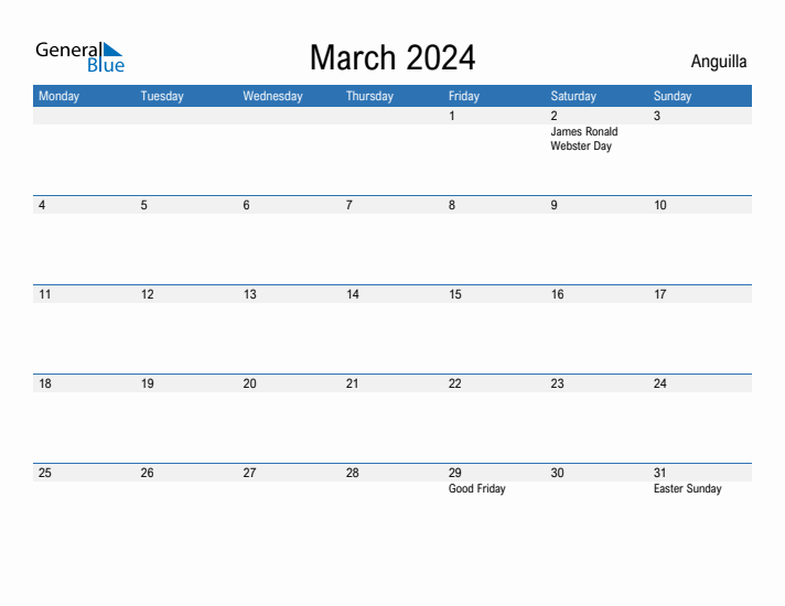 Fillable March 2024 Calendar