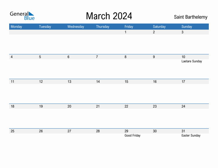 Fillable March 2024 Calendar