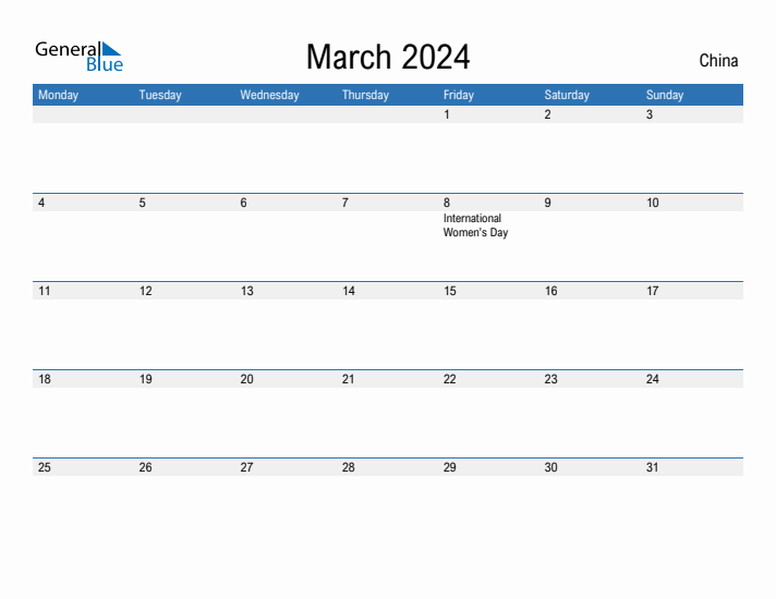 Fillable March 2024 Calendar