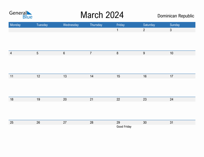 Fillable March 2024 Calendar