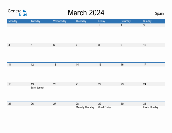 Fillable March 2024 Calendar