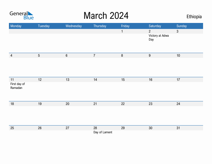 Fillable March 2024 Calendar