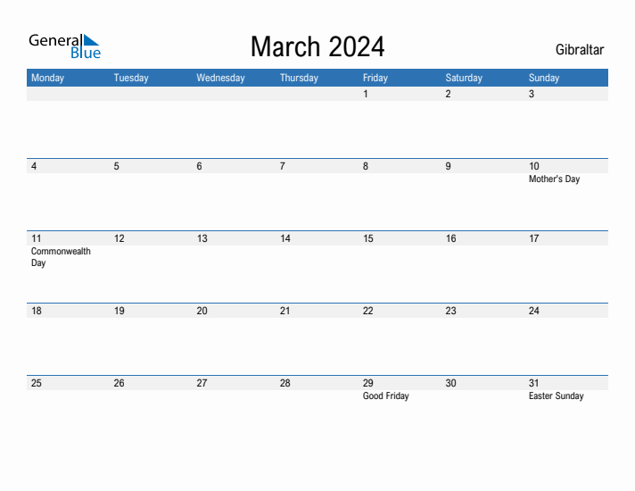 Fillable March 2024 Calendar