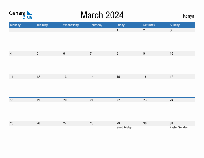 Fillable March 2024 Calendar