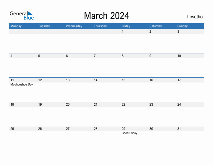 Fillable March 2024 Calendar