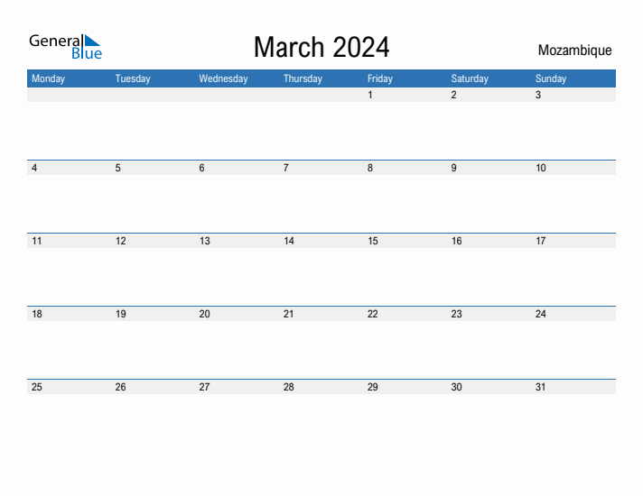 Fillable March 2024 Calendar