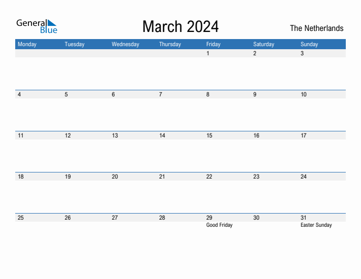 Fillable March 2024 Calendar