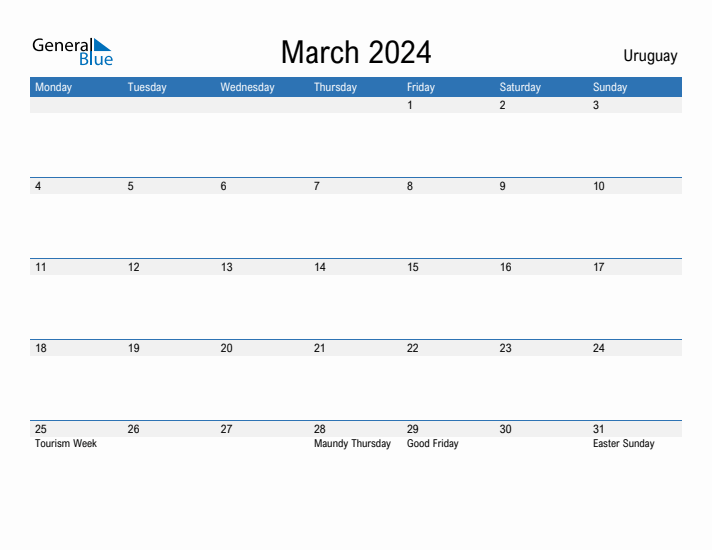 Fillable March 2024 Calendar