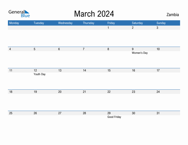 Fillable March 2024 Calendar