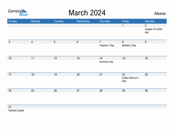 Fillable March 2024 Calendar