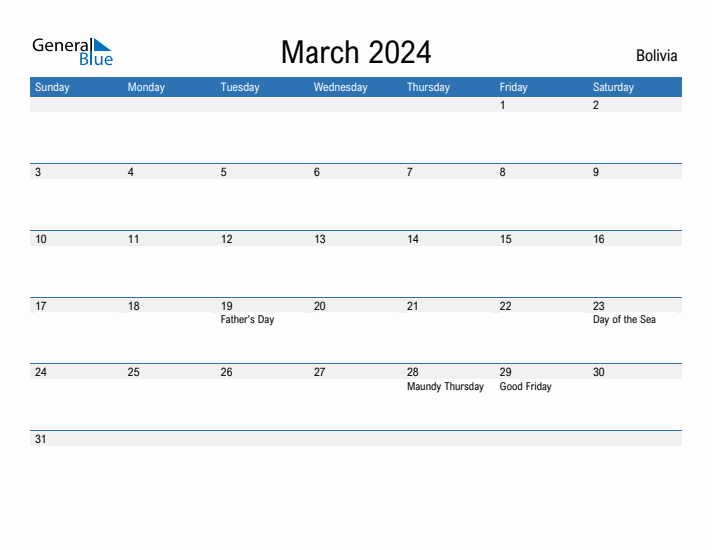 Fillable March 2024 Calendar