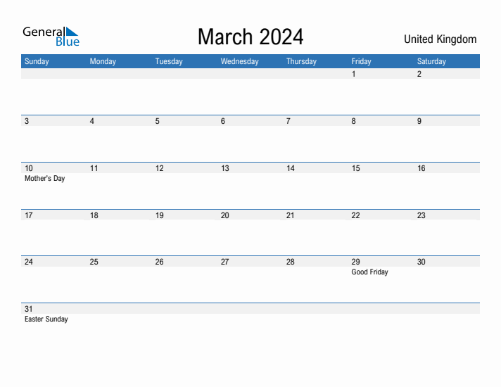 Fillable March 2024 Calendar