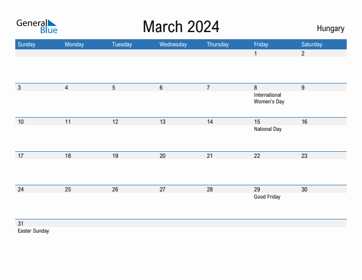 Fillable March 2024 Calendar