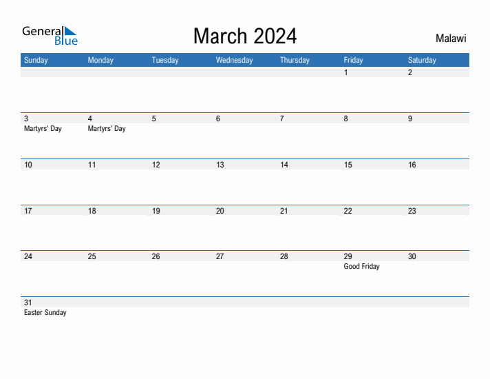 Fillable March 2024 Calendar