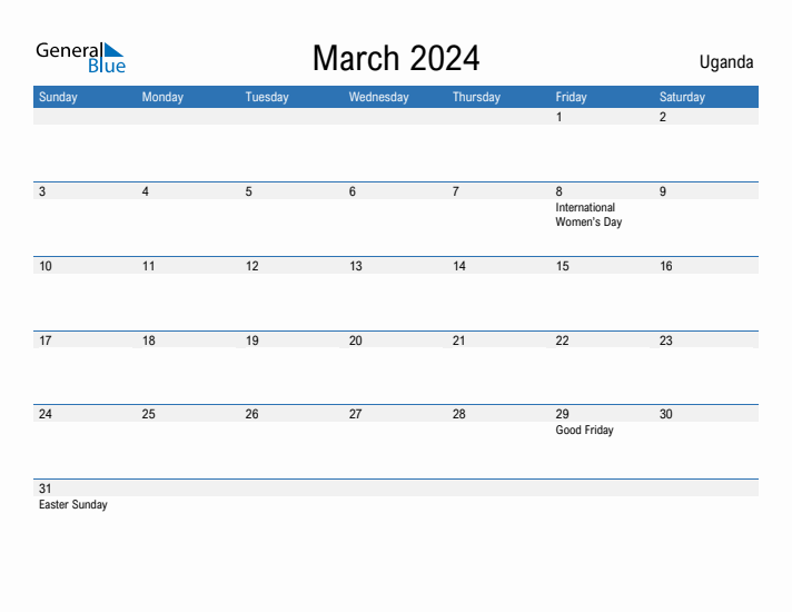 Fillable March 2024 Calendar