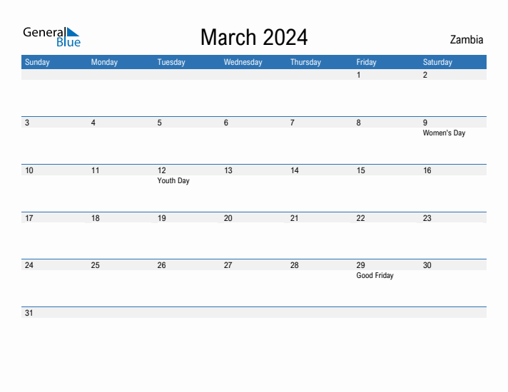 Fillable March 2024 Calendar