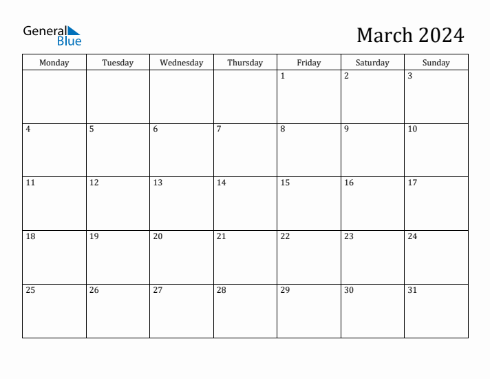 March 2024 Calendar