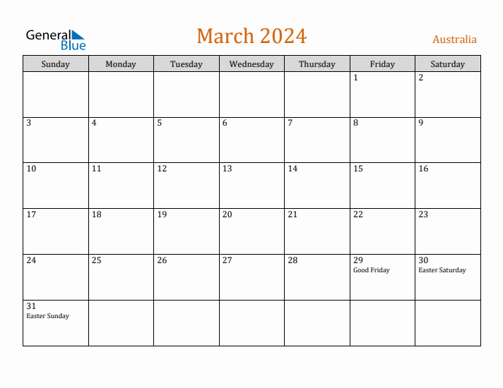 March 2024 Holiday Calendar with Sunday Start