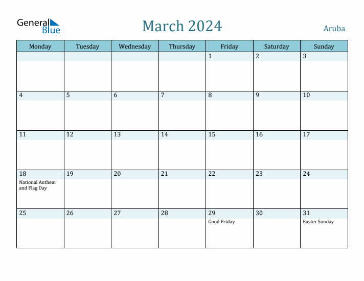 March 2024 Calendar with Holidays