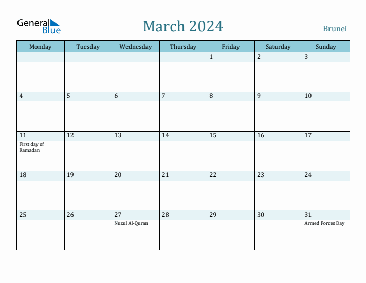 March 2024 Calendar with Holidays