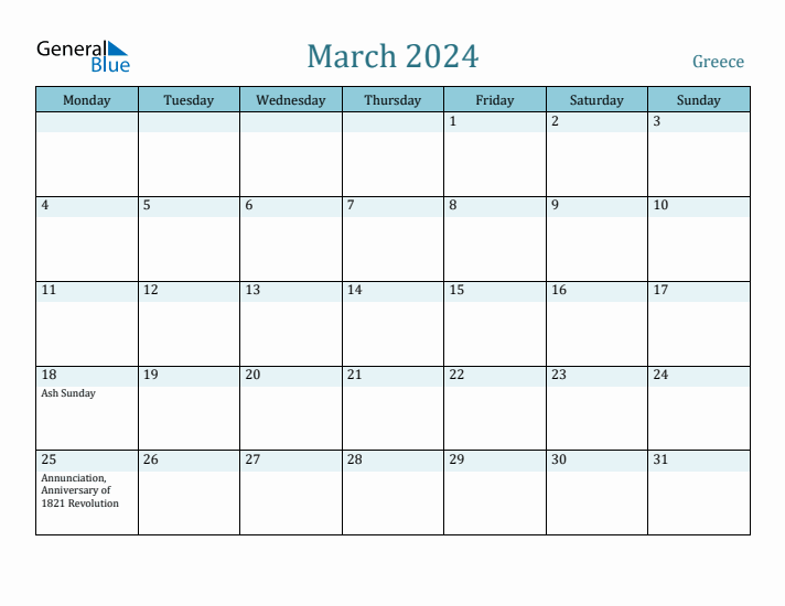 March 2024 Calendar with Holidays