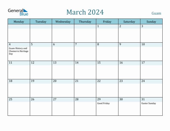 March 2024 Calendar with Holidays