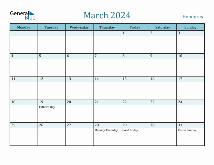 March 2024 Calendar with Holidays