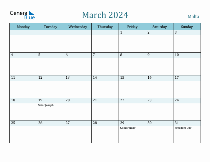 March 2024 Calendar with Holidays