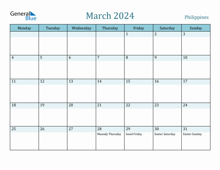 March 2024 Calendar with Holidays