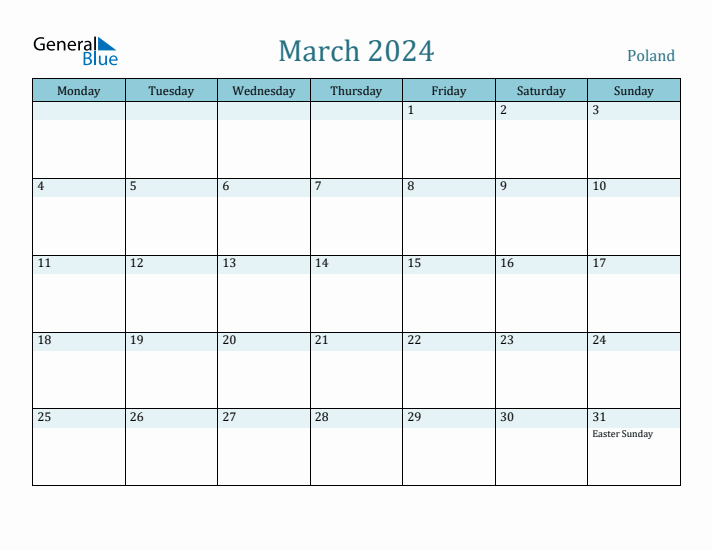 March 2024 Calendar with Holidays