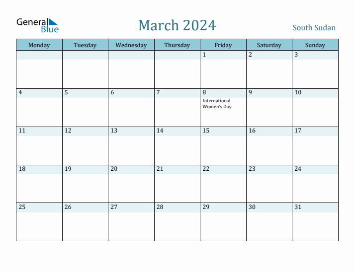 March 2024 Calendar with Holidays