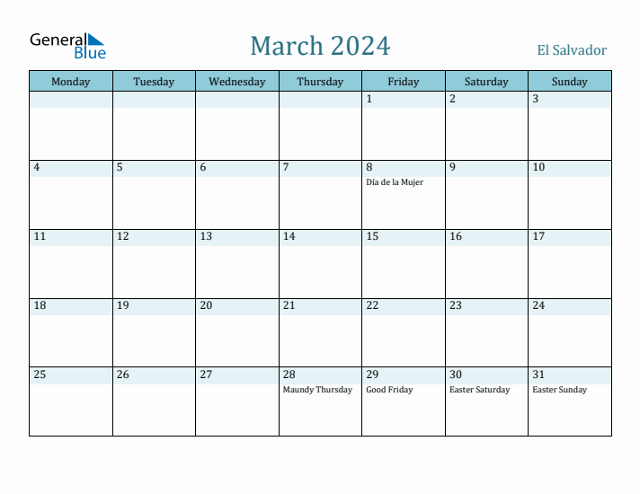 March 2024 Calendar with Holidays