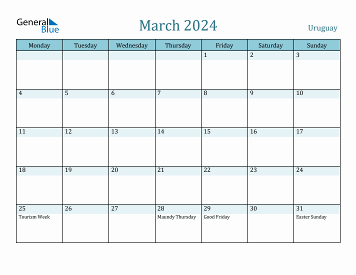 March 2024 Calendar with Holidays