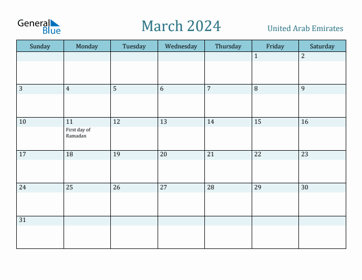 March 2024 Calendar with Holidays