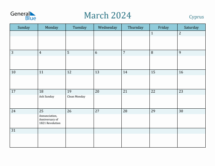 March 2024 Calendar with Holidays