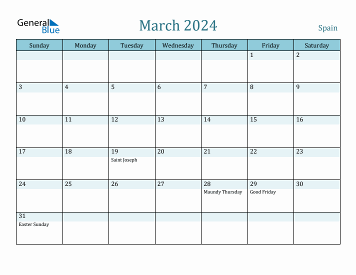 March 2024 Calendar with Holidays